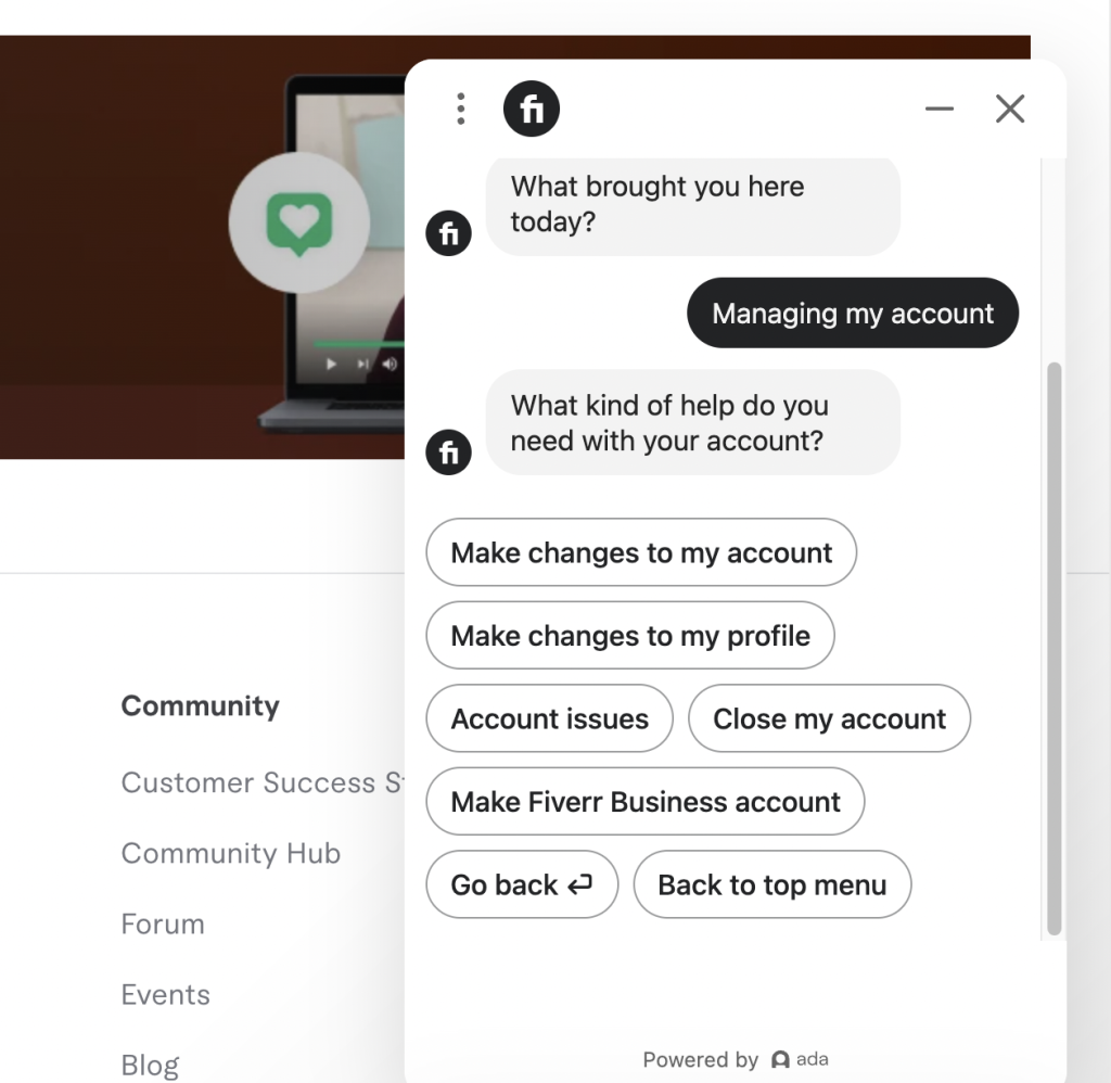 fiverr chat bot